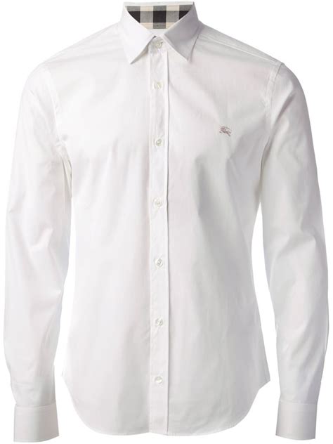 burberry men's short sleeve shirts|burberry white button down shirt.